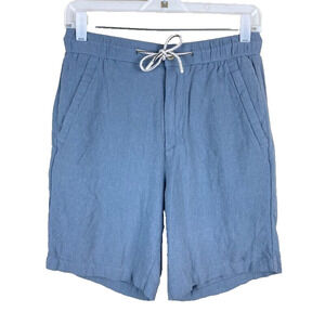 ZARA Mens Casual Linen Blend Shorts Size S Drawstring Beach Summer Lightweight